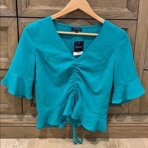 Topshop cinched blouse